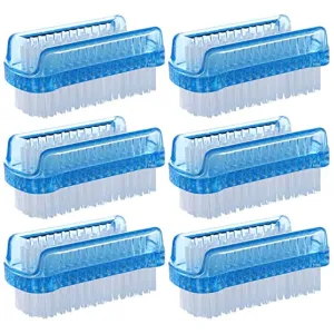 BTYMS 6 Pcs Dual-sided Nail Brush Fingernail Scrub Cleaning Brushes for Toes and Nails Cleaner Hand Scrubbing Cleaning Brushes
