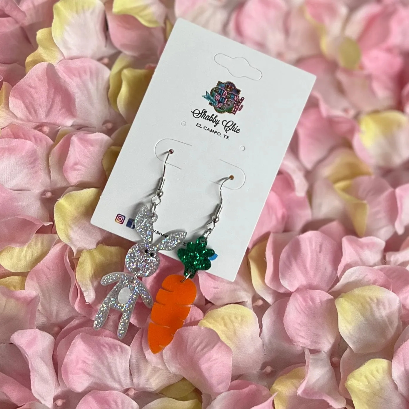 Bunny and Carrot Earrings