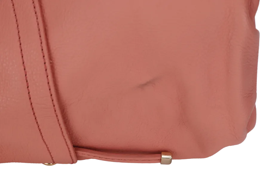BURBERRY BLUE LABEL PEACH COLOR GRAIN LEATHER HOBO BAG NO DUST COVER