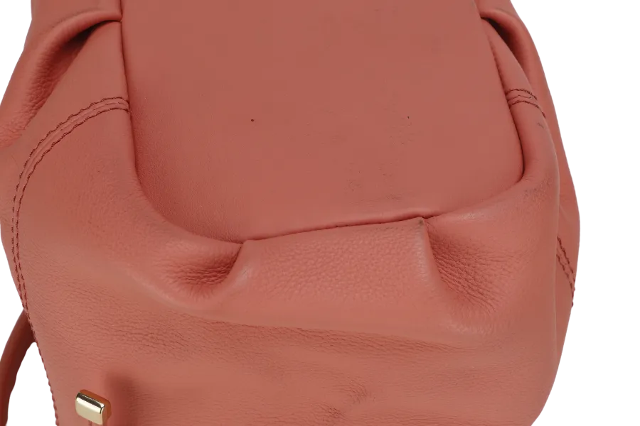 BURBERRY BLUE LABEL PEACH COLOR GRAIN LEATHER HOBO BAG NO DUST COVER