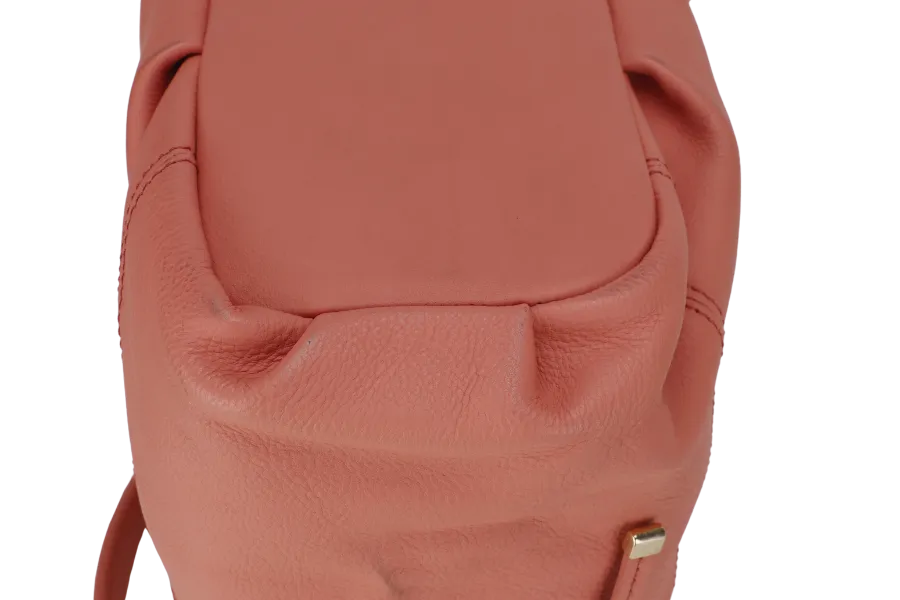 BURBERRY BLUE LABEL PEACH COLOR GRAIN LEATHER HOBO BAG NO DUST COVER