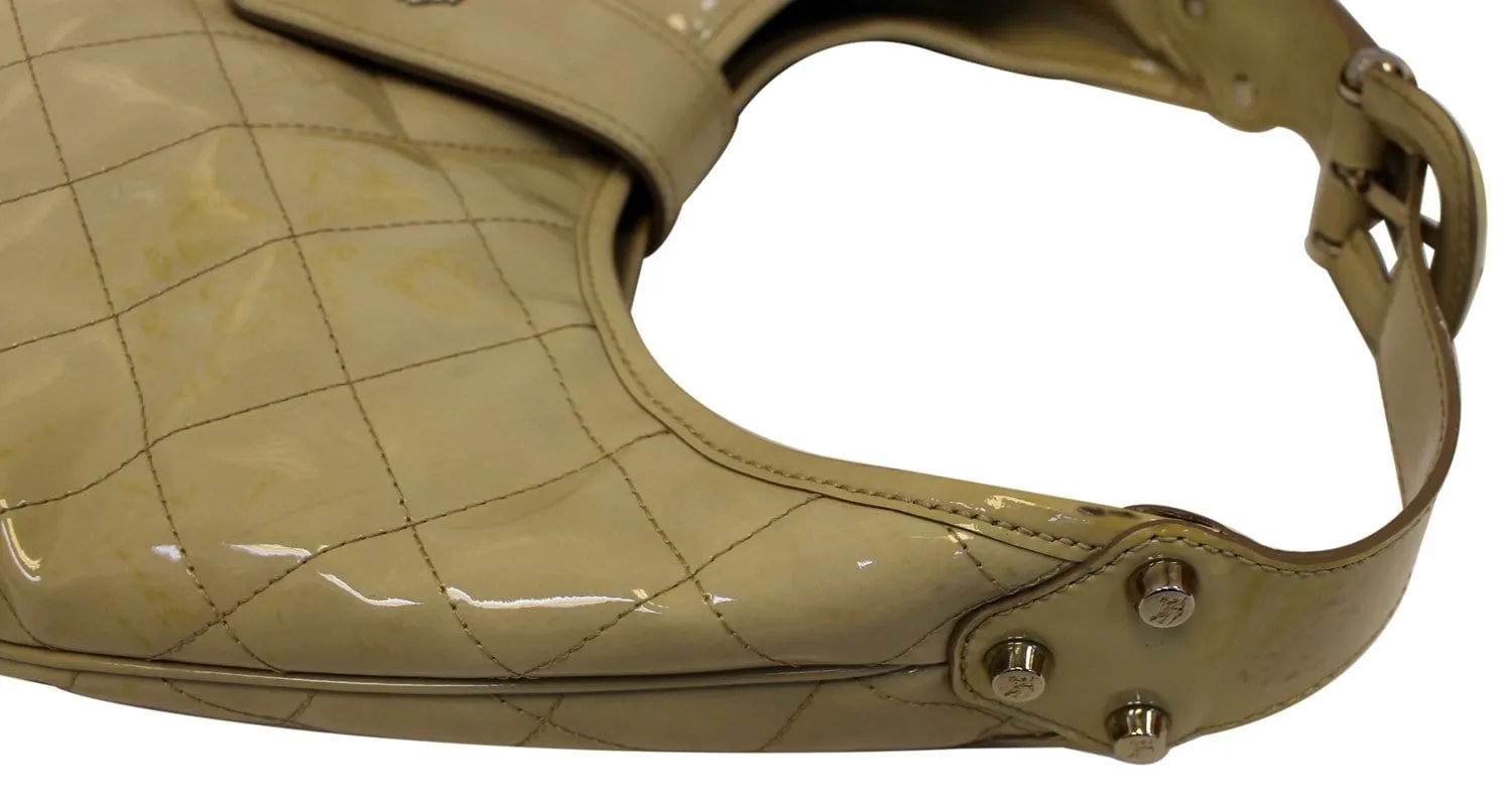 BURBERRY Quilted Patent Leather Brooke Hobo Handbag - Last Call