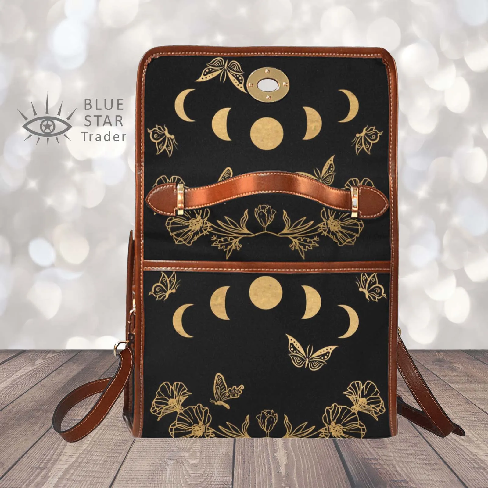 Butterfly and Moon Phases Purse