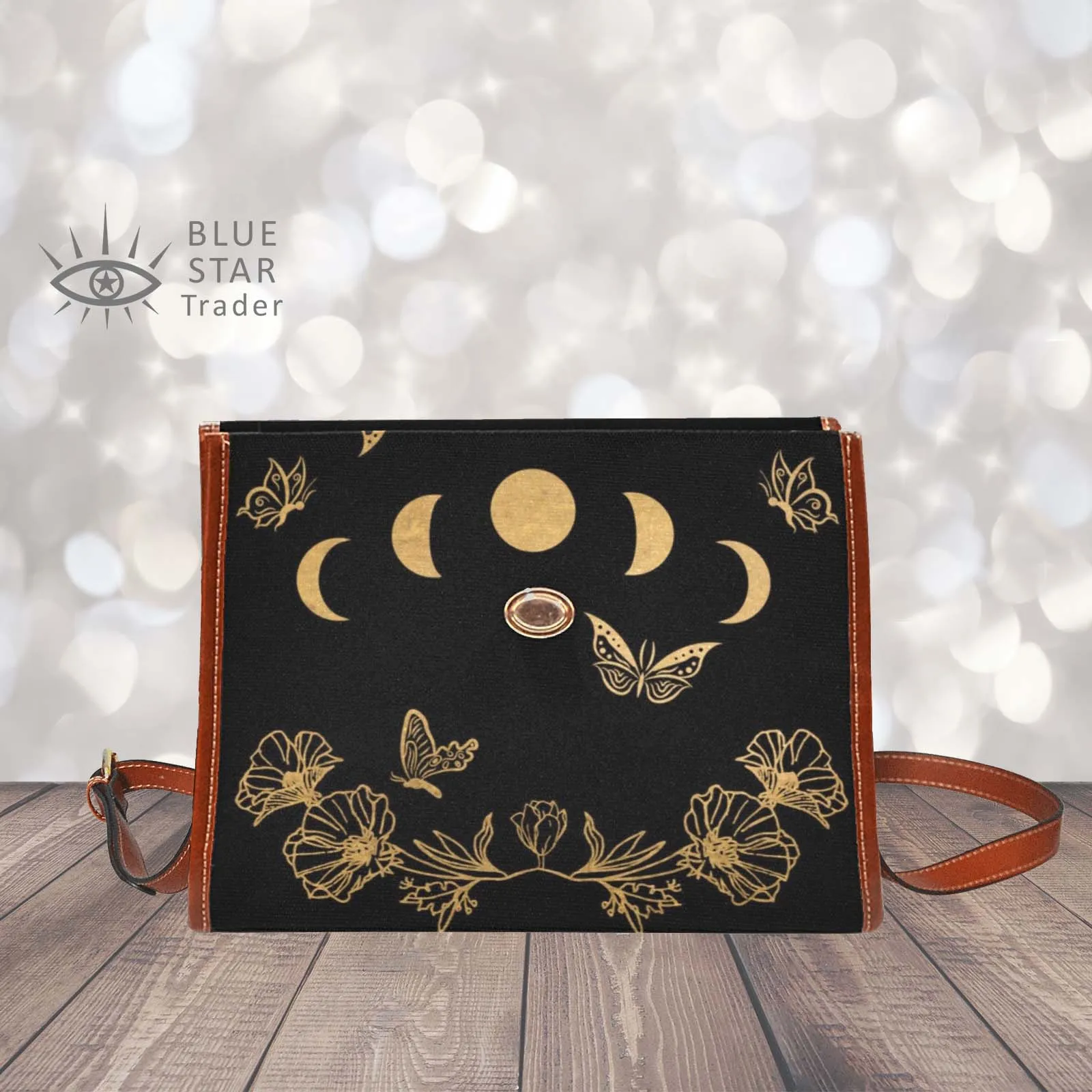 Butterfly and Moon Phases Purse