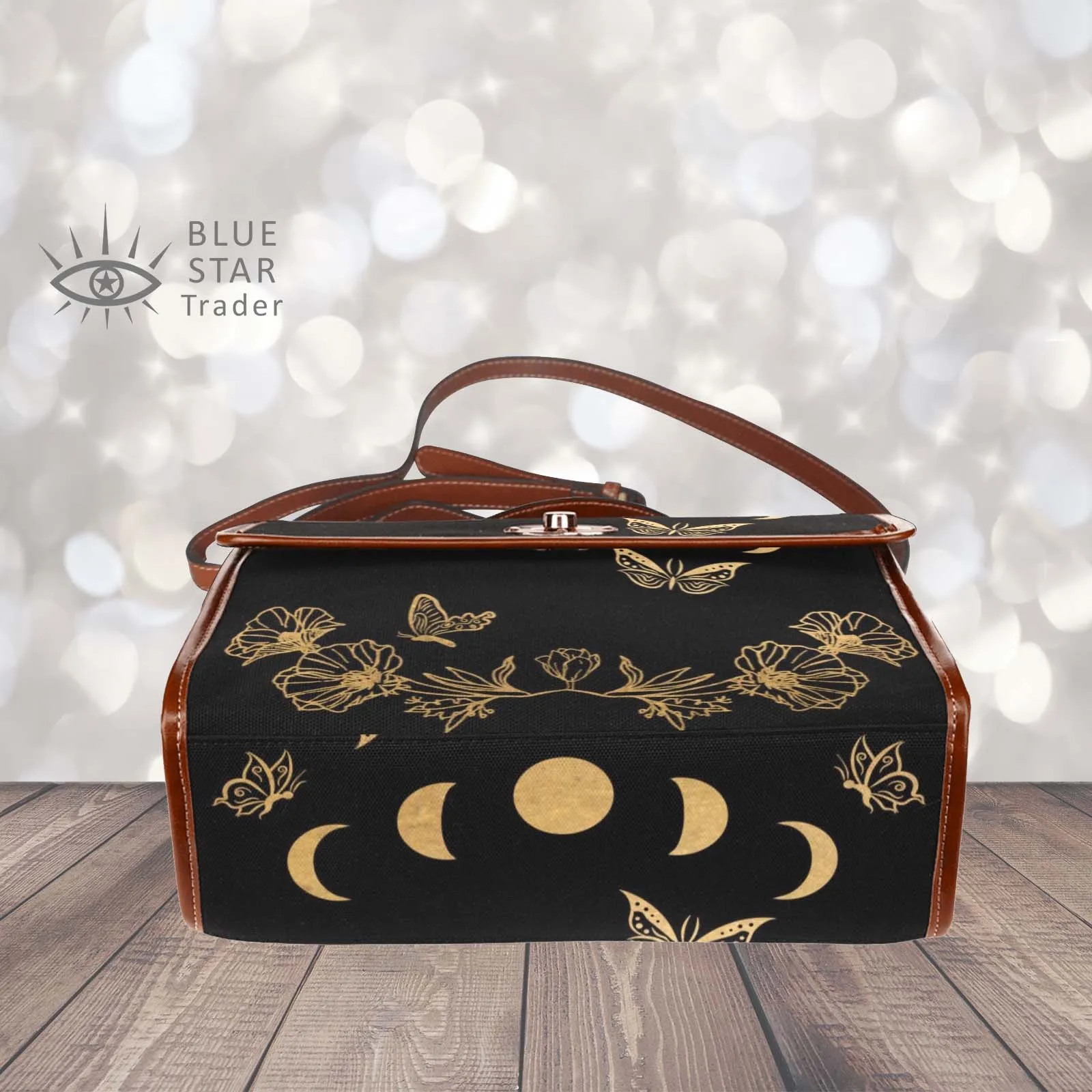Butterfly and Moon Phases Purse
