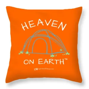 Camping/tent Heaven On Earth - Throw Pillow