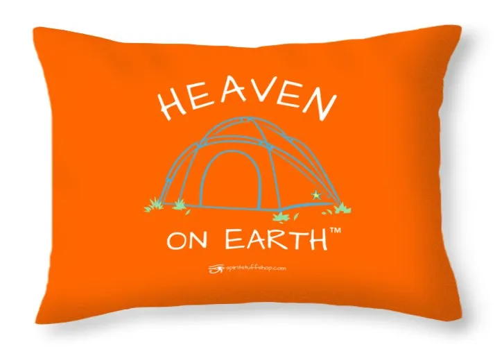 Camping/tent Heaven On Earth - Throw Pillow