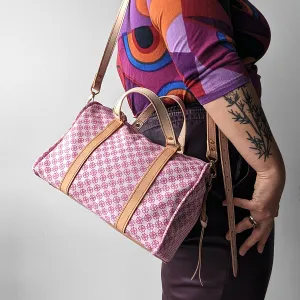 Canvas Mini Duffle with Vegetable Tanned Leather and Strap