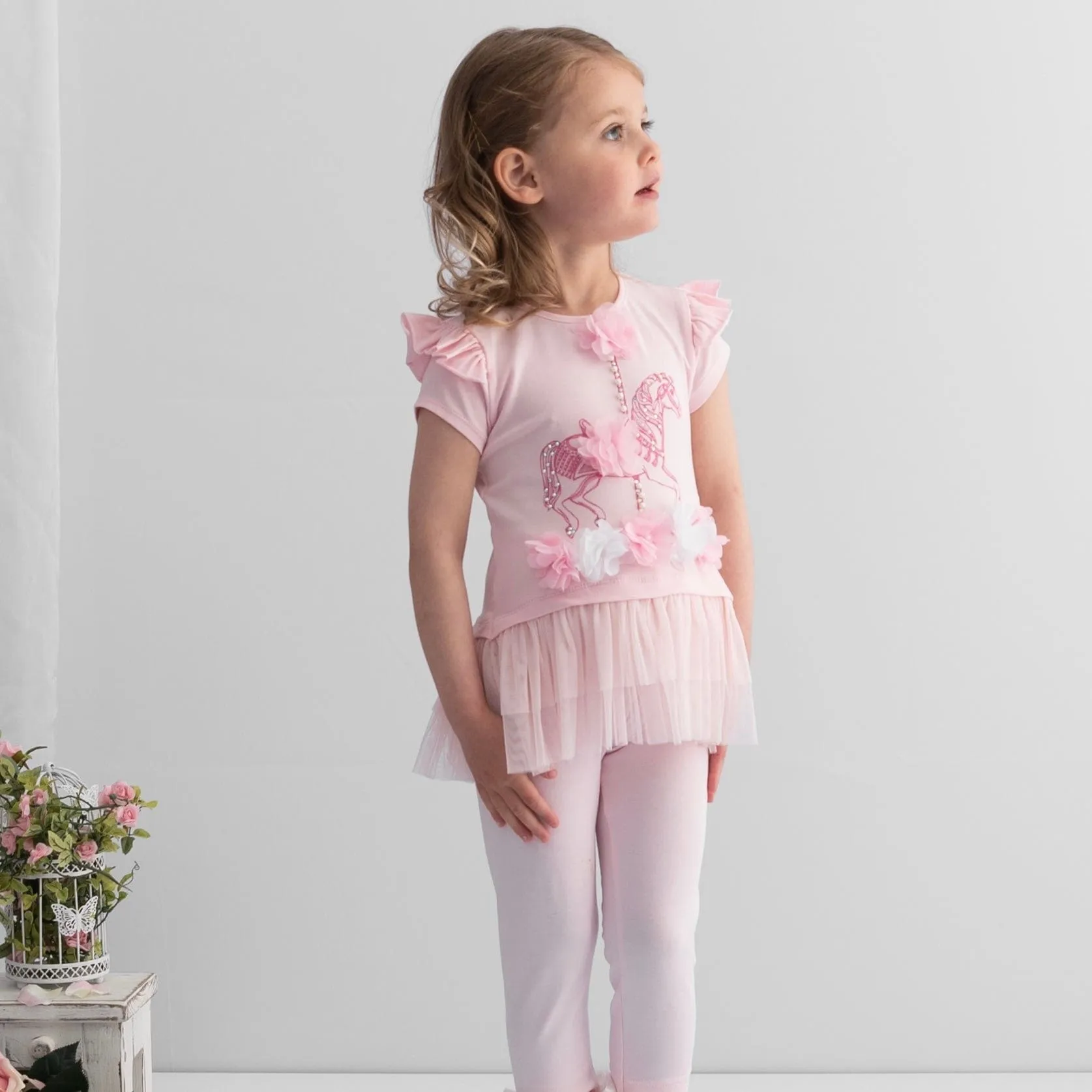 CARAMELO KIDS - Carousel Legging Set - Pink