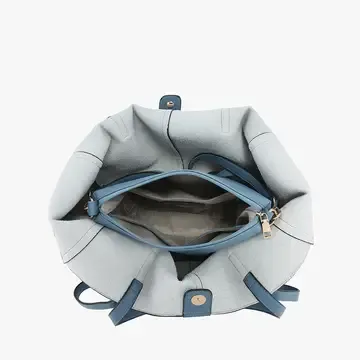 Celeste Distressed Hobo Bag - Steel Blue
