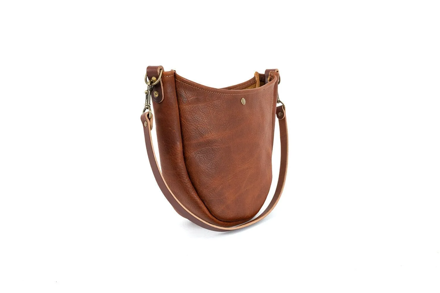 CELESTE LEATHER HOBO BAG - LEAD GRAY