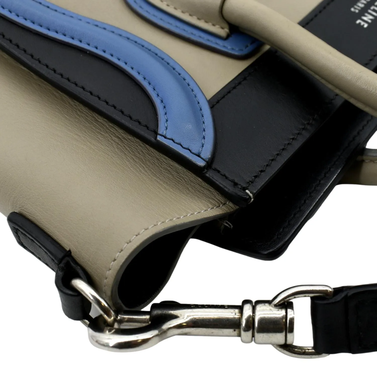 CELINE Nano Luggage Calfskin Leather Shoulder Bag Tricolor