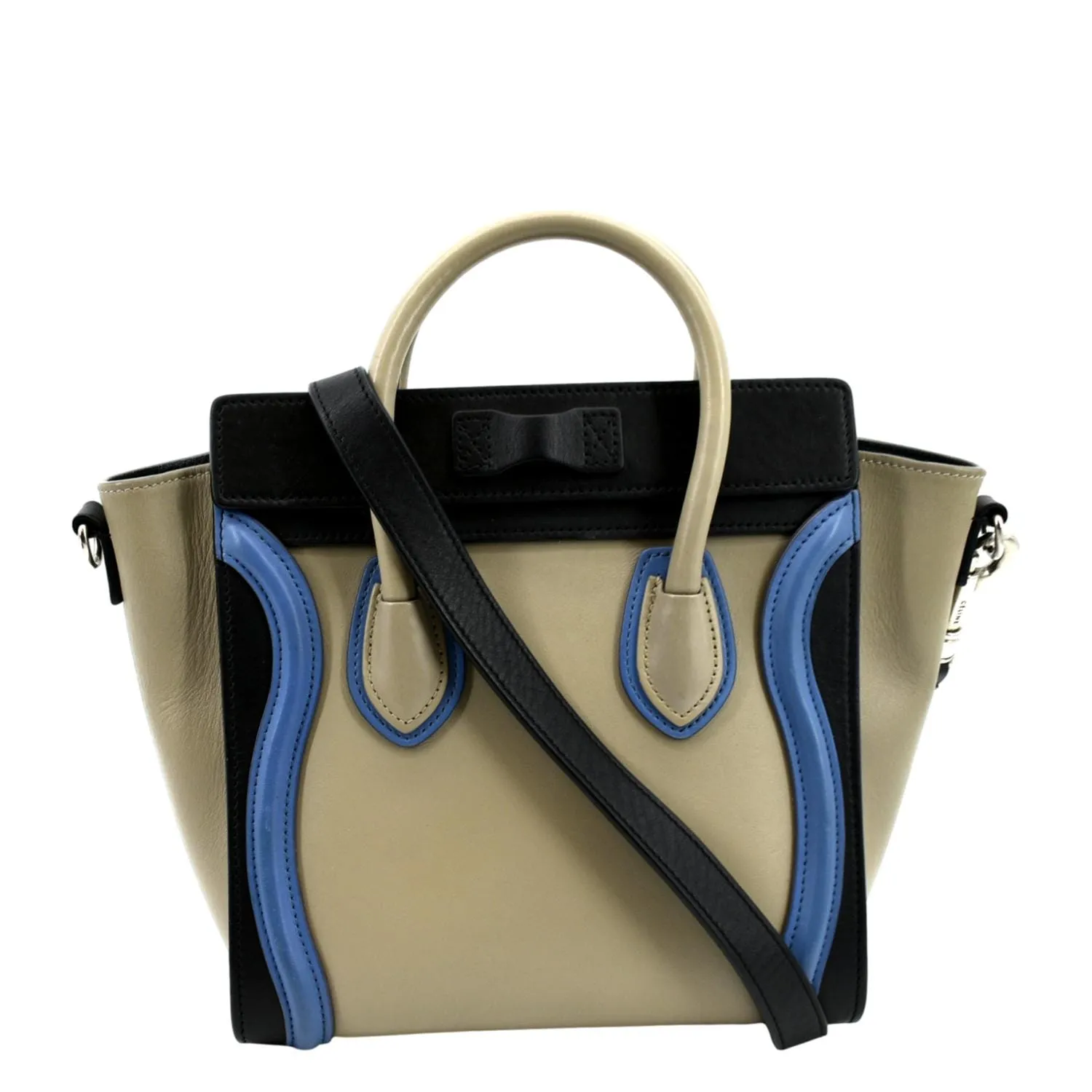CELINE Nano Luggage Calfskin Leather Shoulder Bag Tricolor