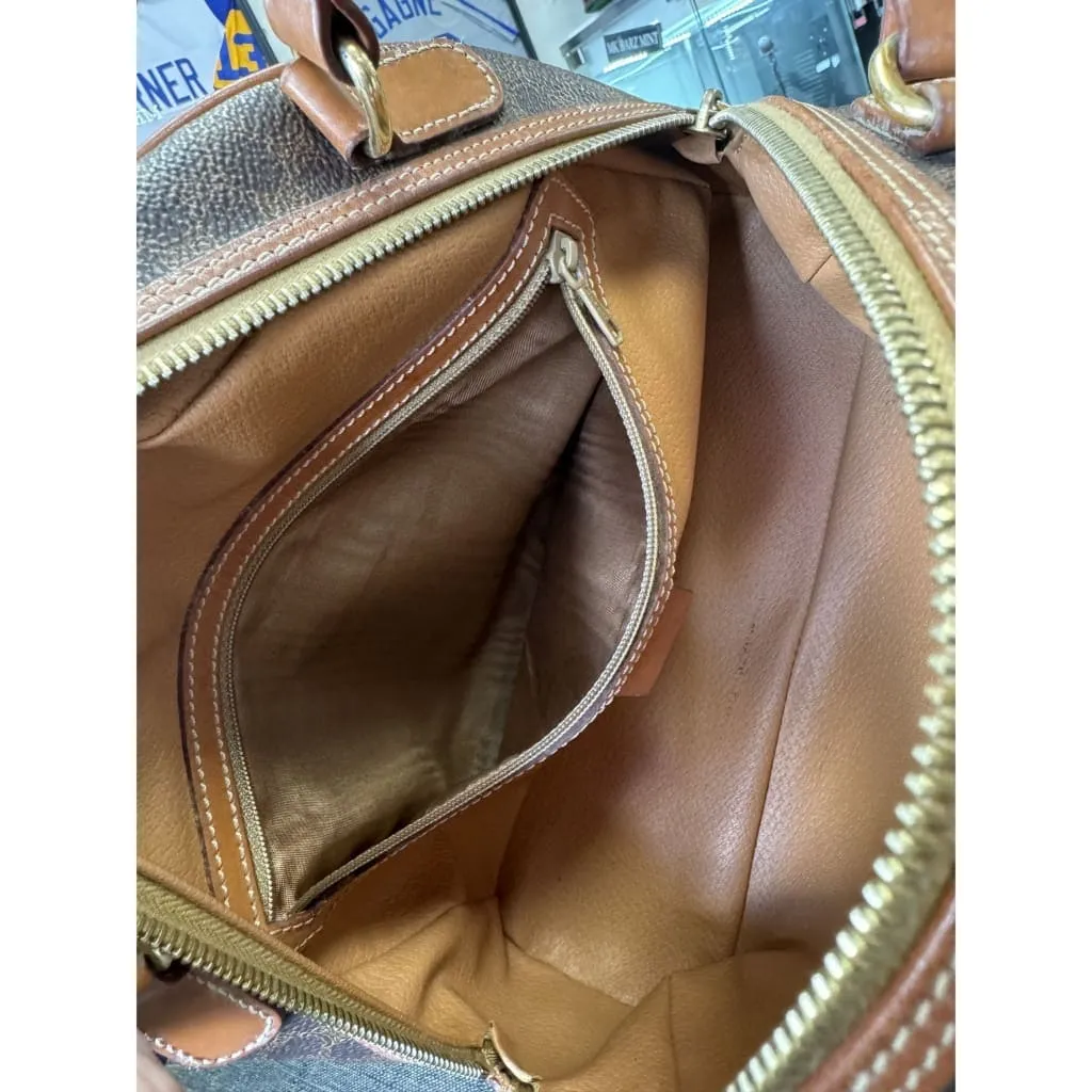 Celine Vintage Macadam Half Moon Handbag