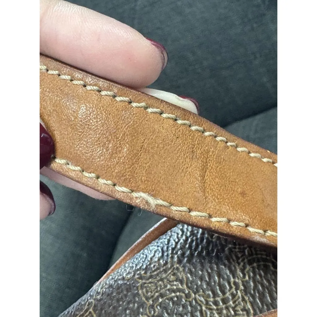 Celine Vintage Macadam Half Moon Handbag