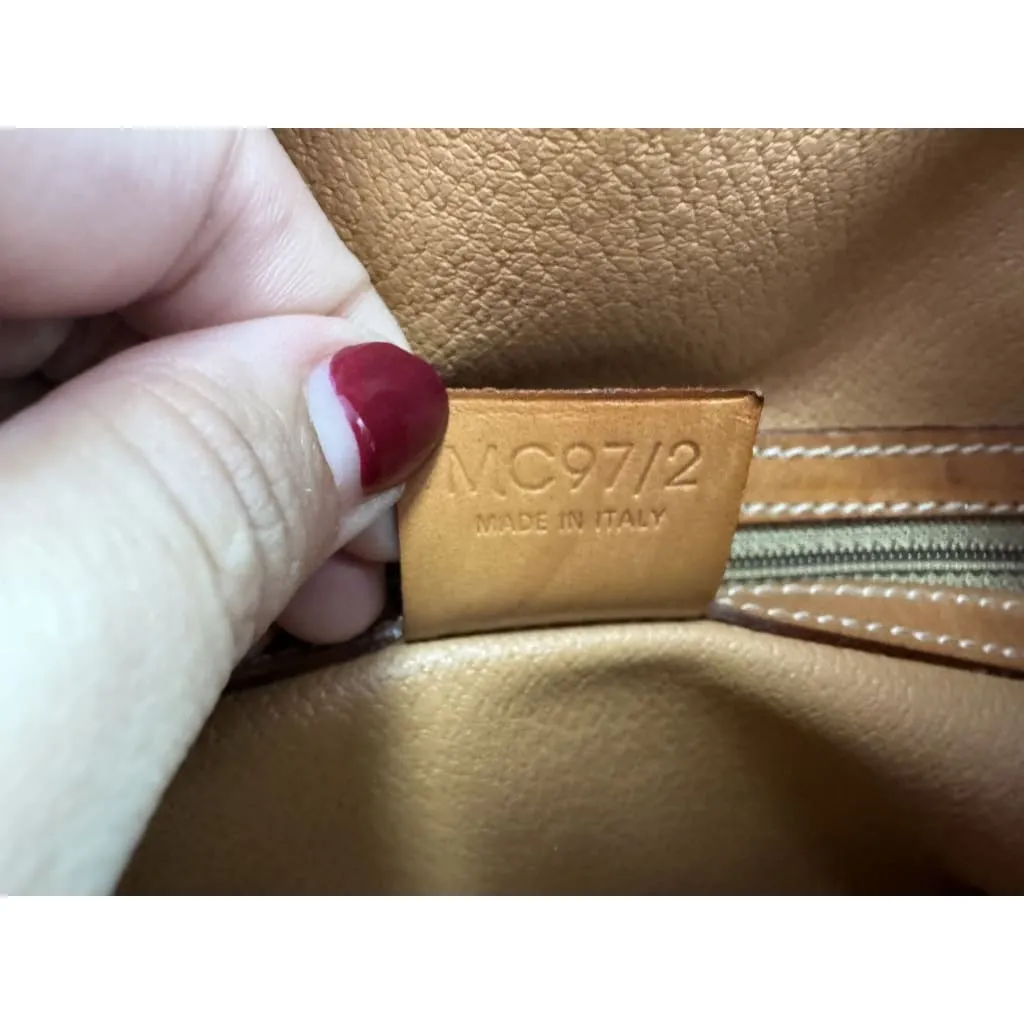 Celine Vintage Macadam Half Moon Handbag