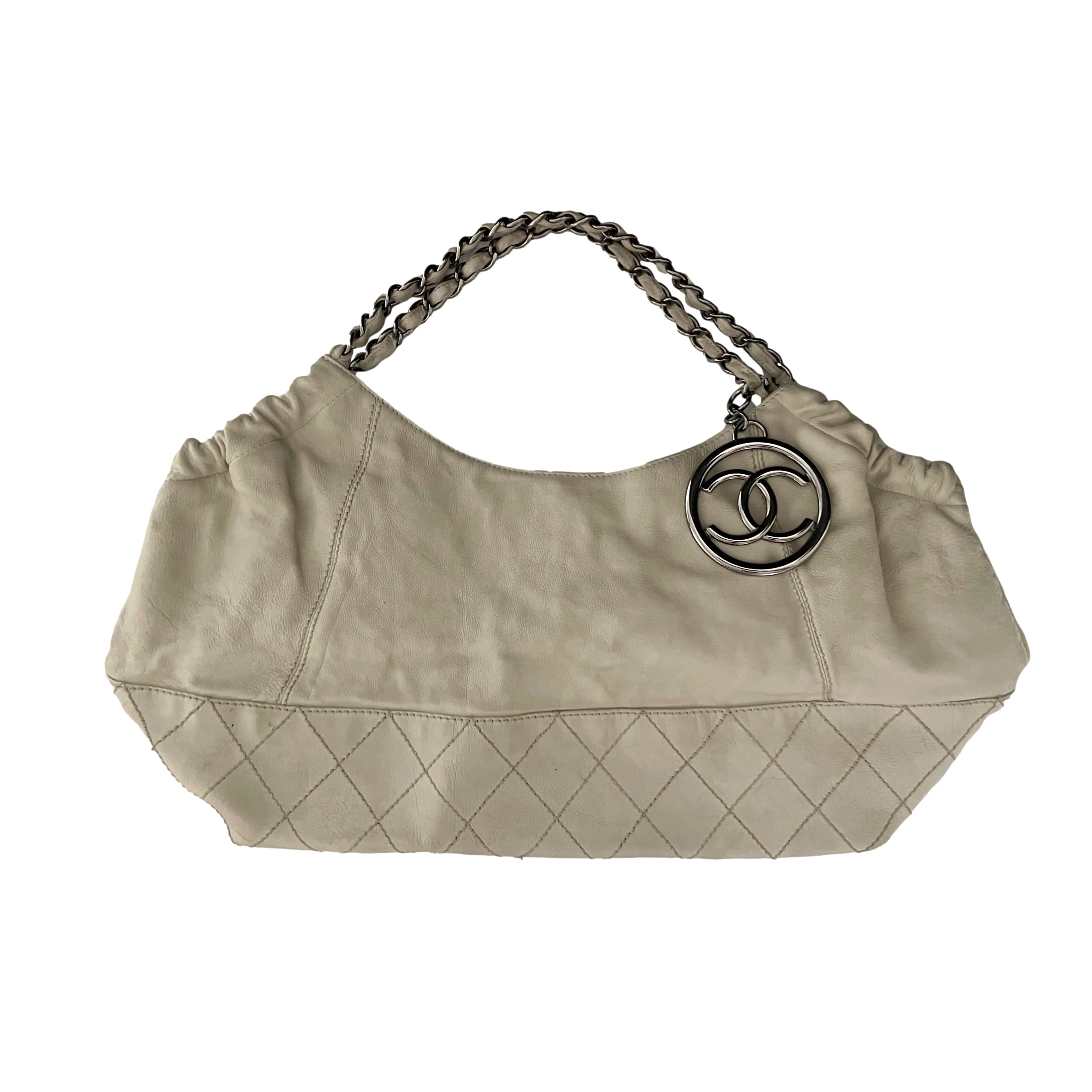 Chanel Beige Caviar Hobo Bag