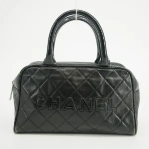 Chanel Caviar Skin Mini Boston Black Handbag 6 Series #2624