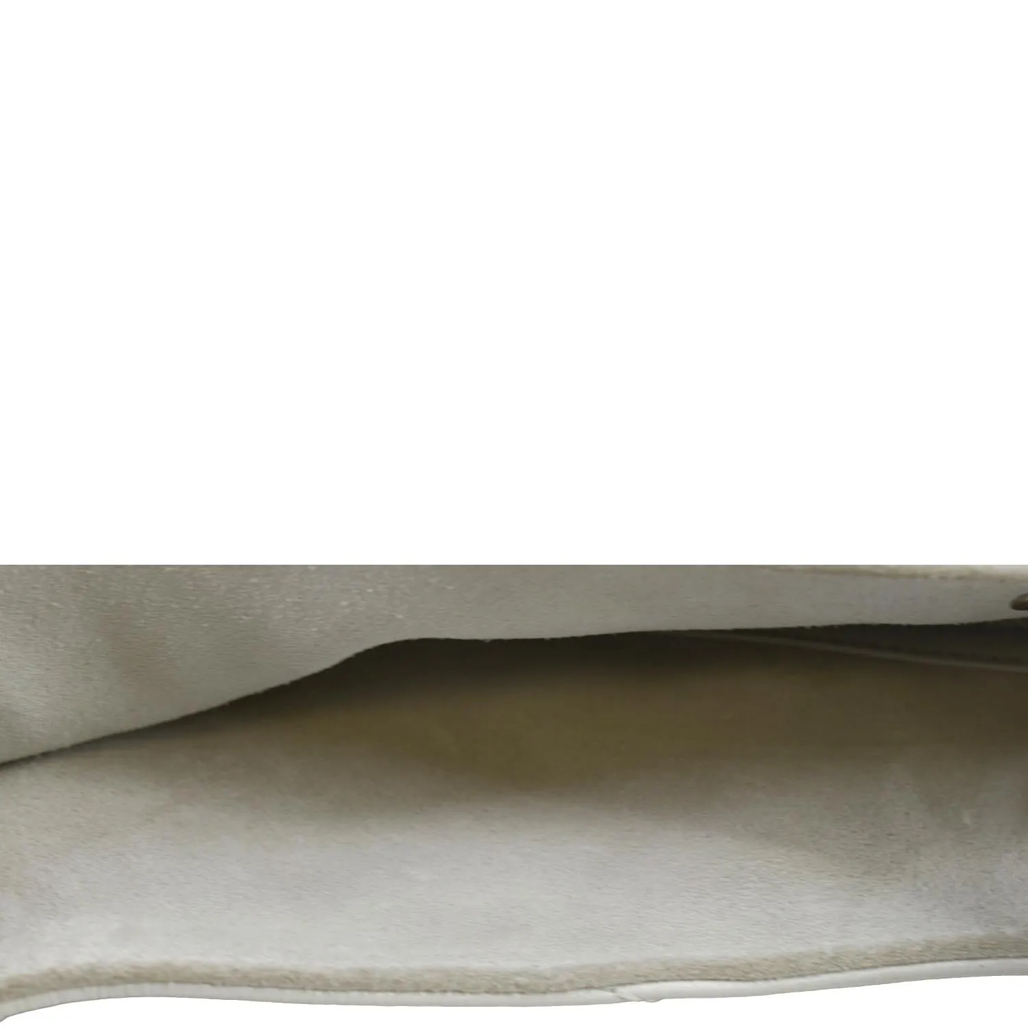 CHANEL Droplet Patent Leather Hobo Bag White