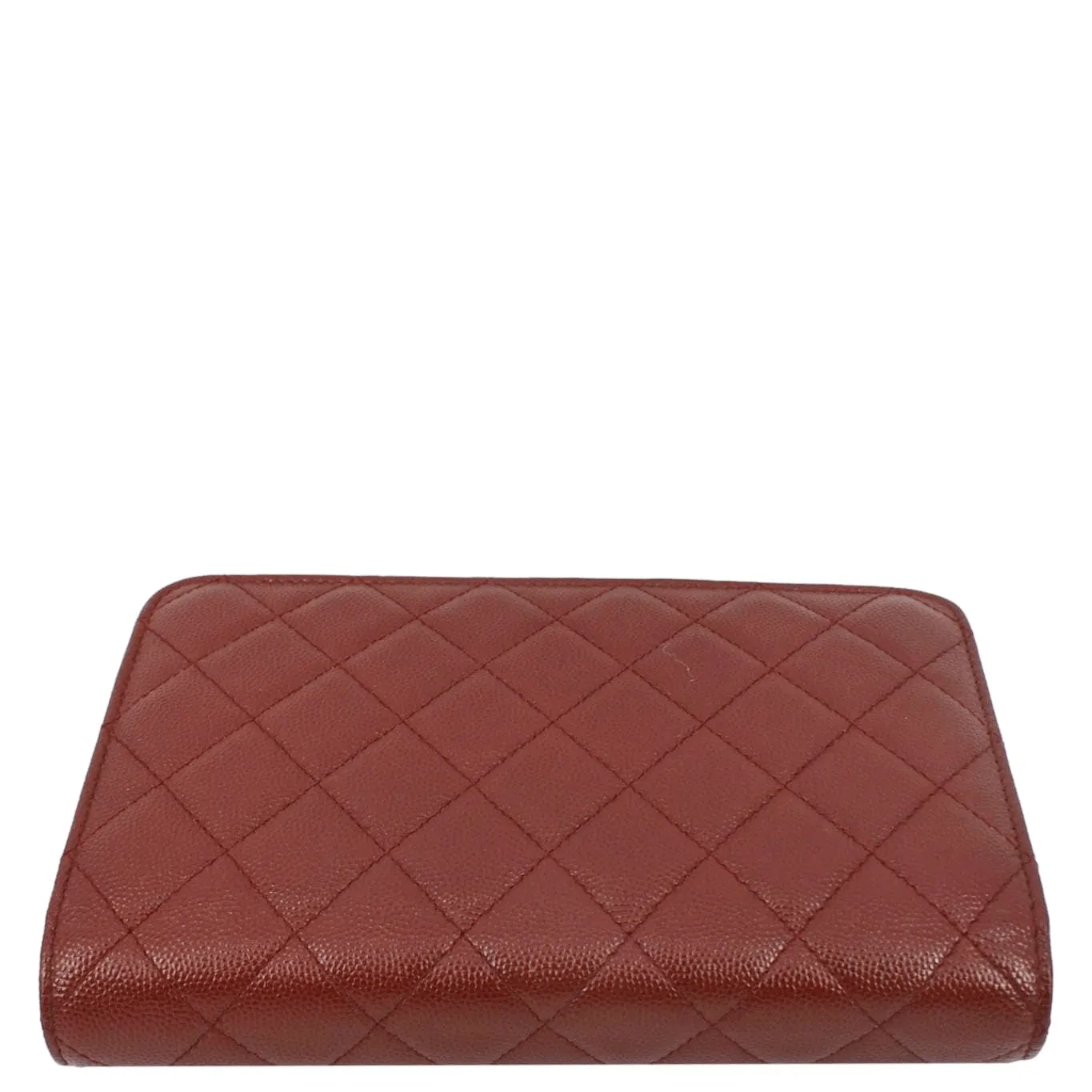 CHANEL Golden Class Quilted Caviar Leather Wallet on Chain Bag Maroon