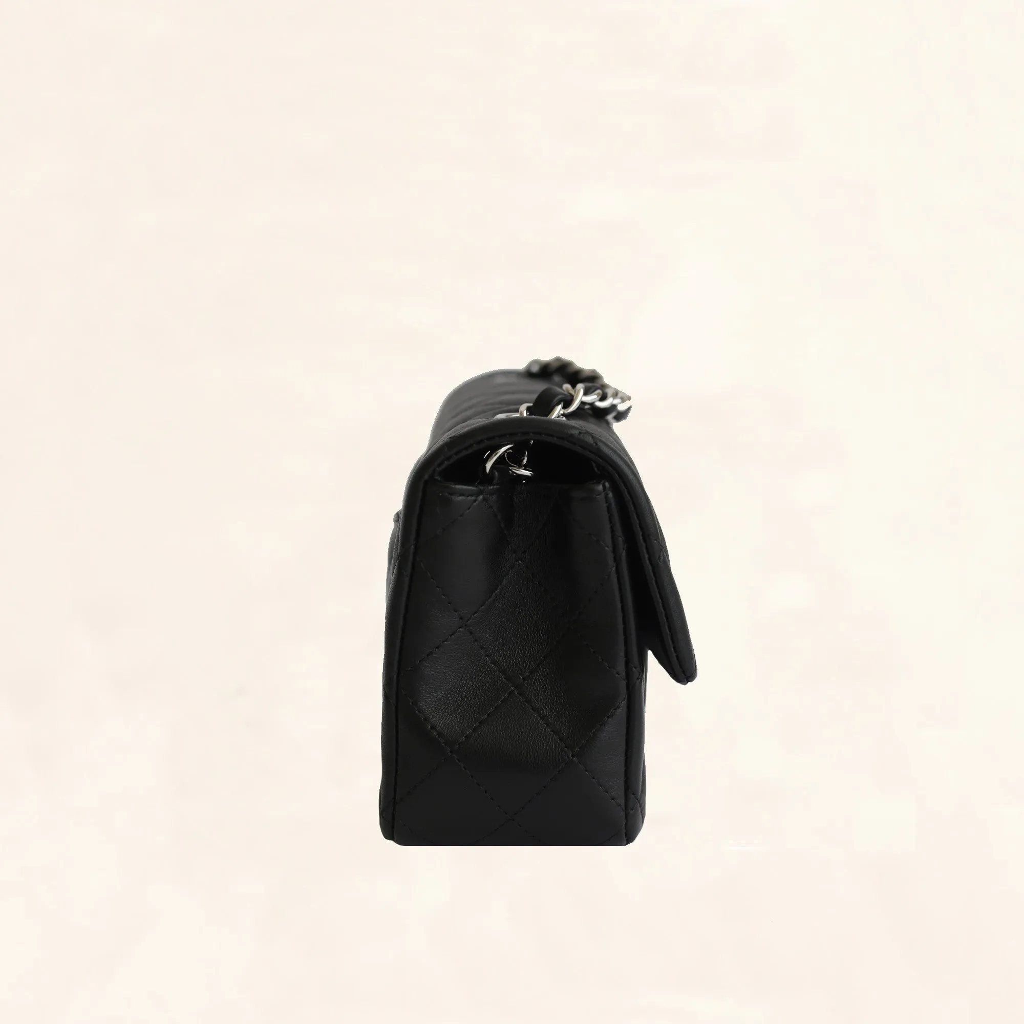 Chanel | Lambskin Classic Flap with Silver Hardware | Mini
