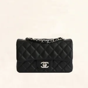 Chanel | Lambskin Classic Flap with Silver Hardware | Mini