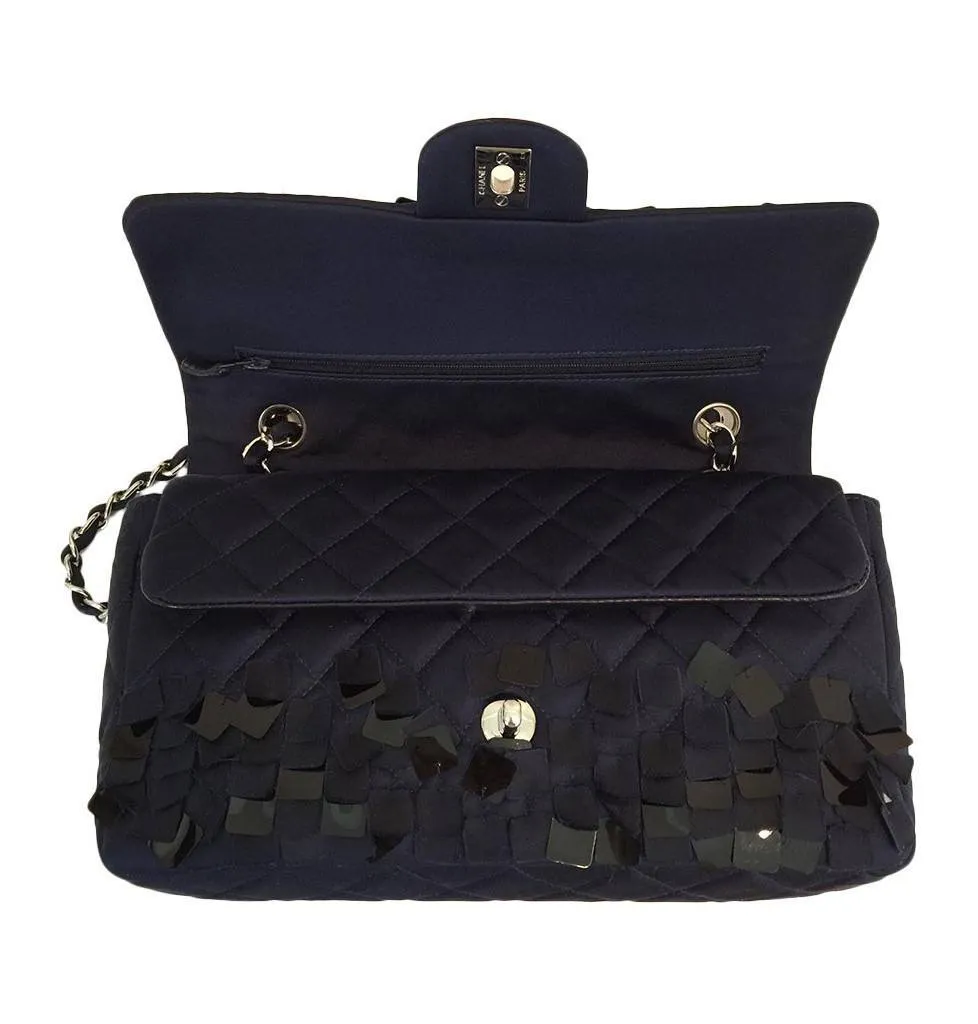Chanel Medium Double Flap Bag Navy Blue - Limited Edition