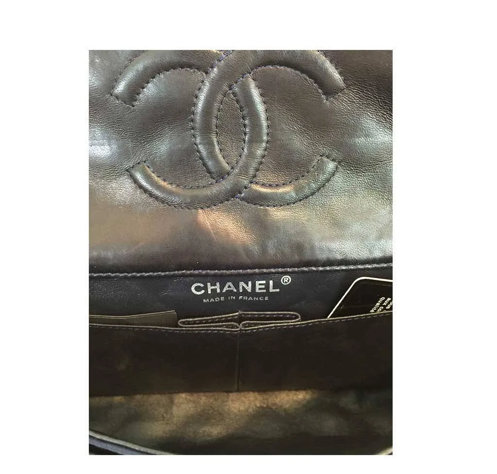 Chanel Medium Double Flap Bag Navy Blue - Limited Edition