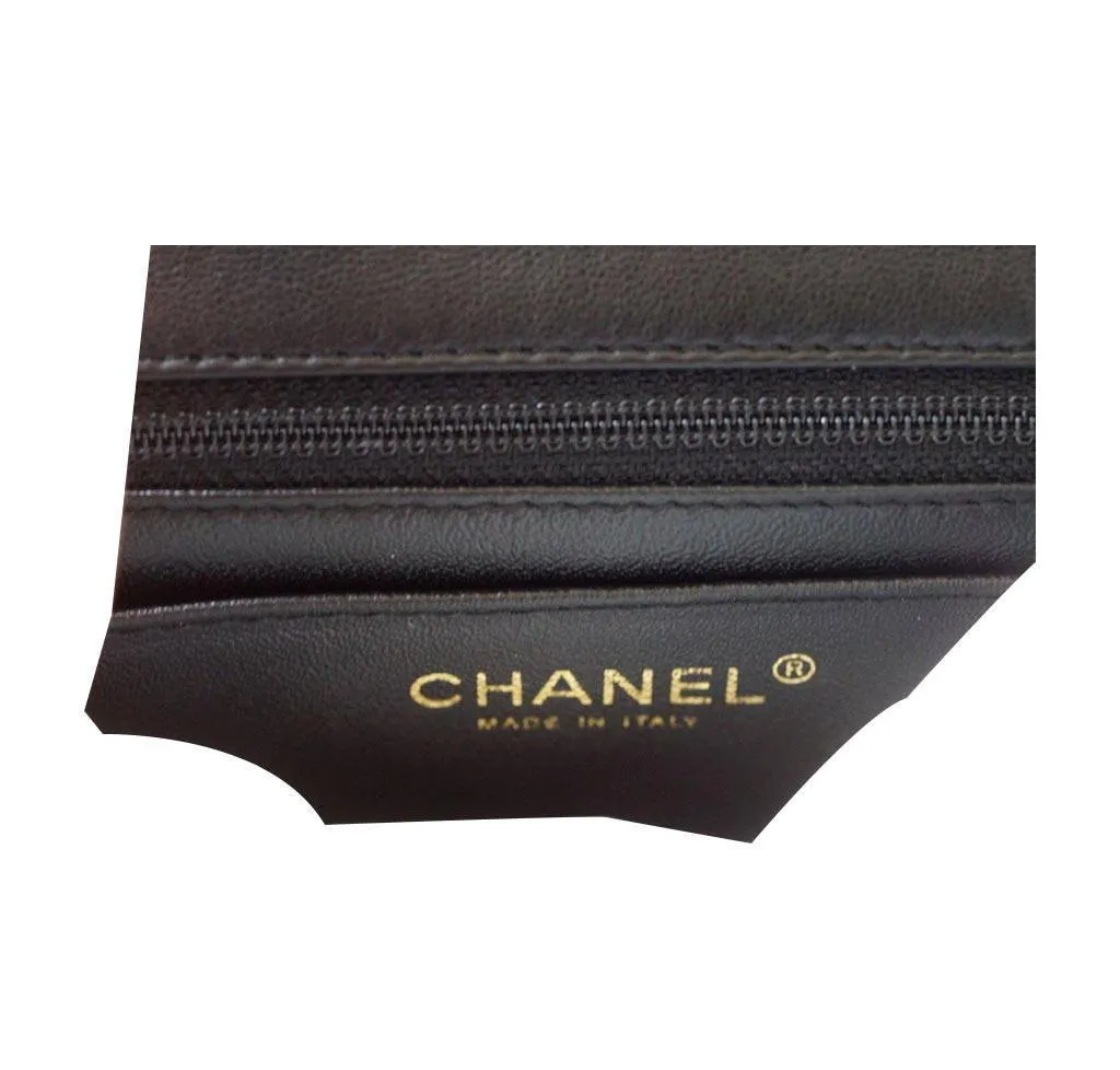 Chanel Mini Square Flap Bag Black Lambskin