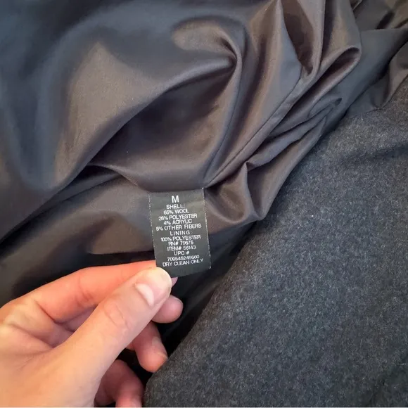 Charcoal Grey London Fog Wool Blend Peacoat