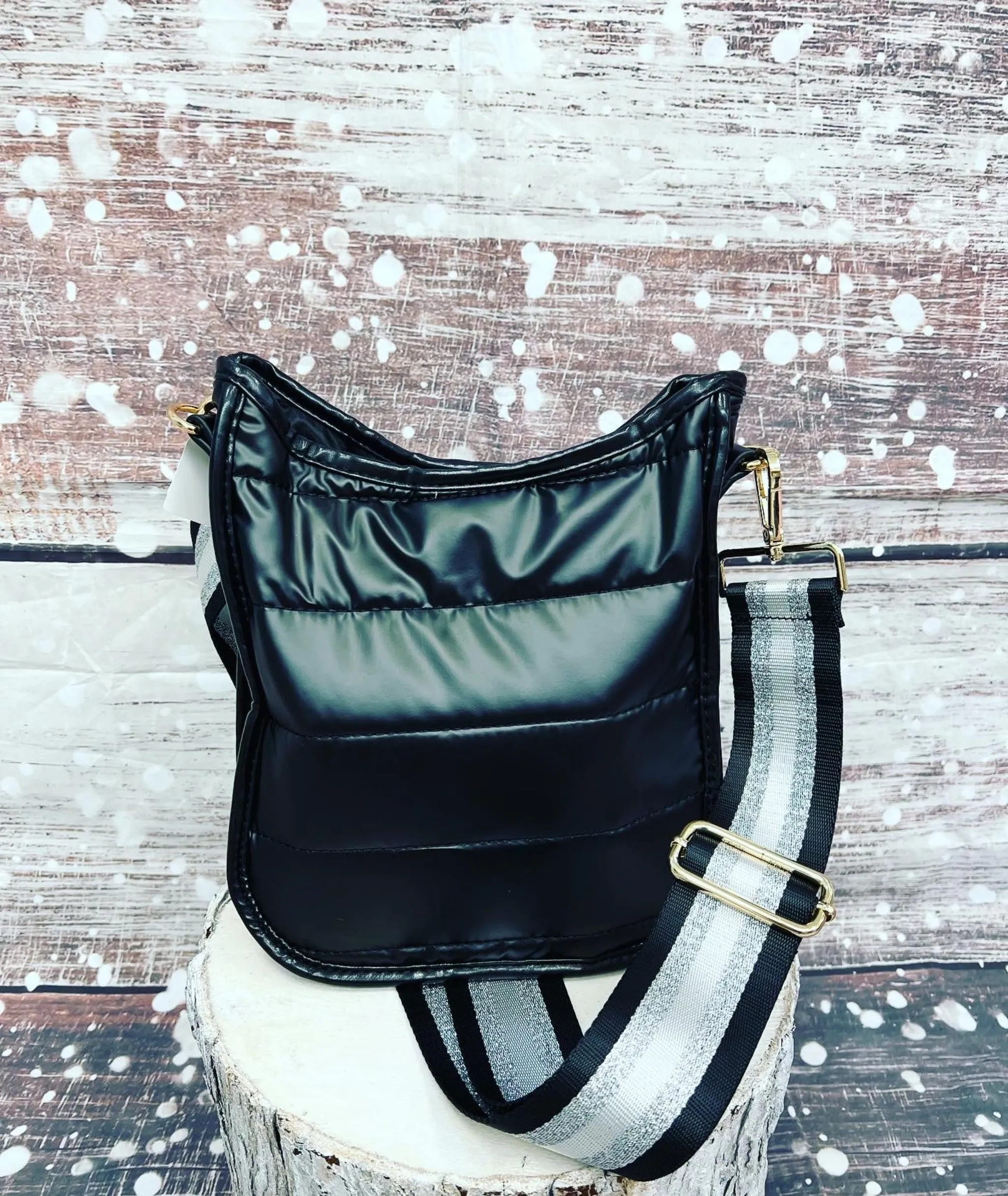 Charlotte Neoprene Crossbody, Black