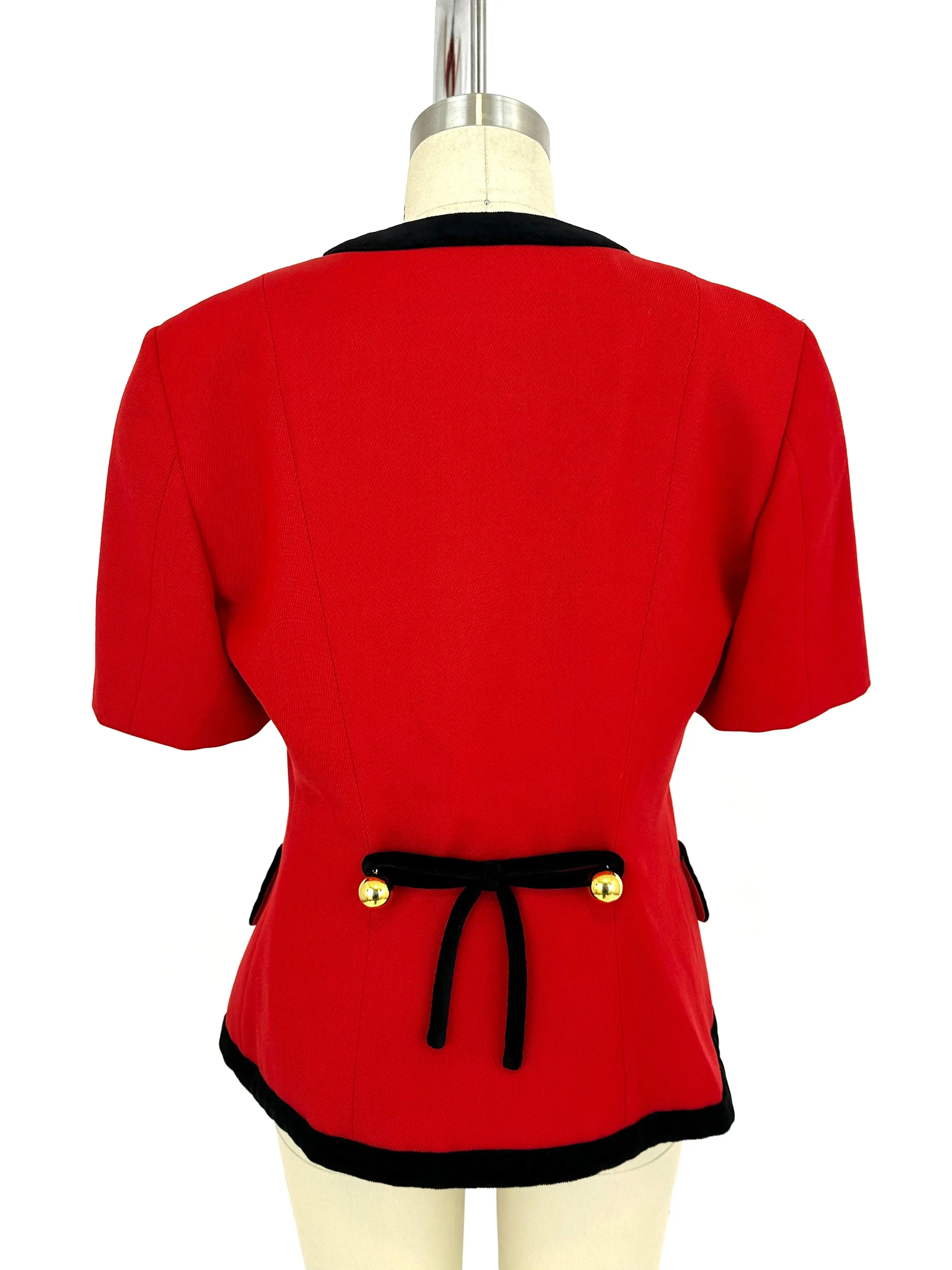 Cheap and Chic by Moschino Velour Bow Jacket
