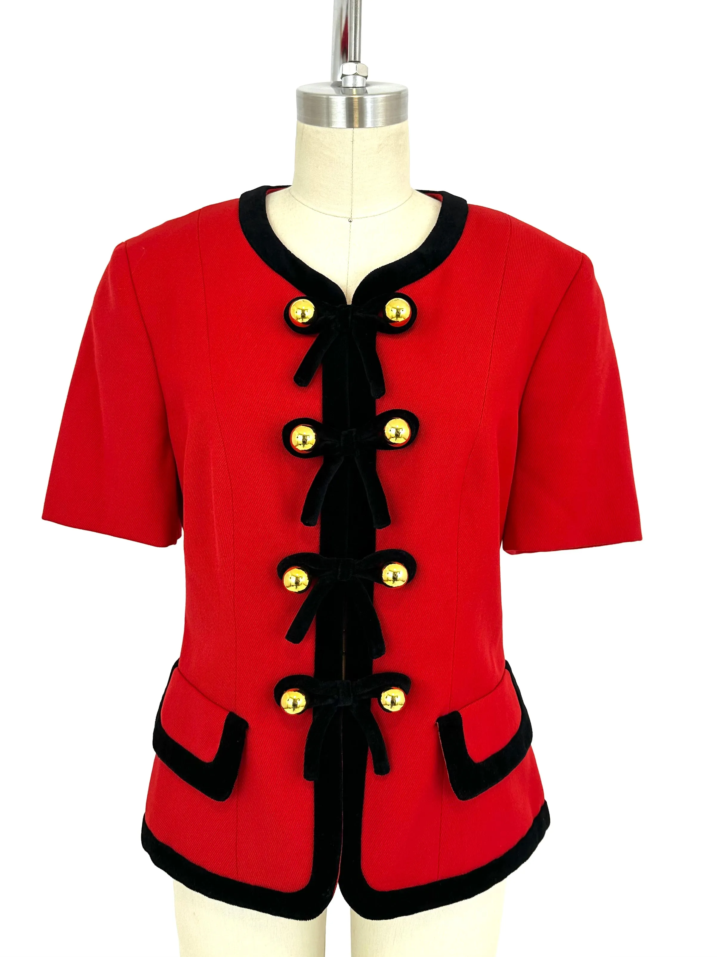 Cheap and Chic by Moschino Velour Bow Jacket