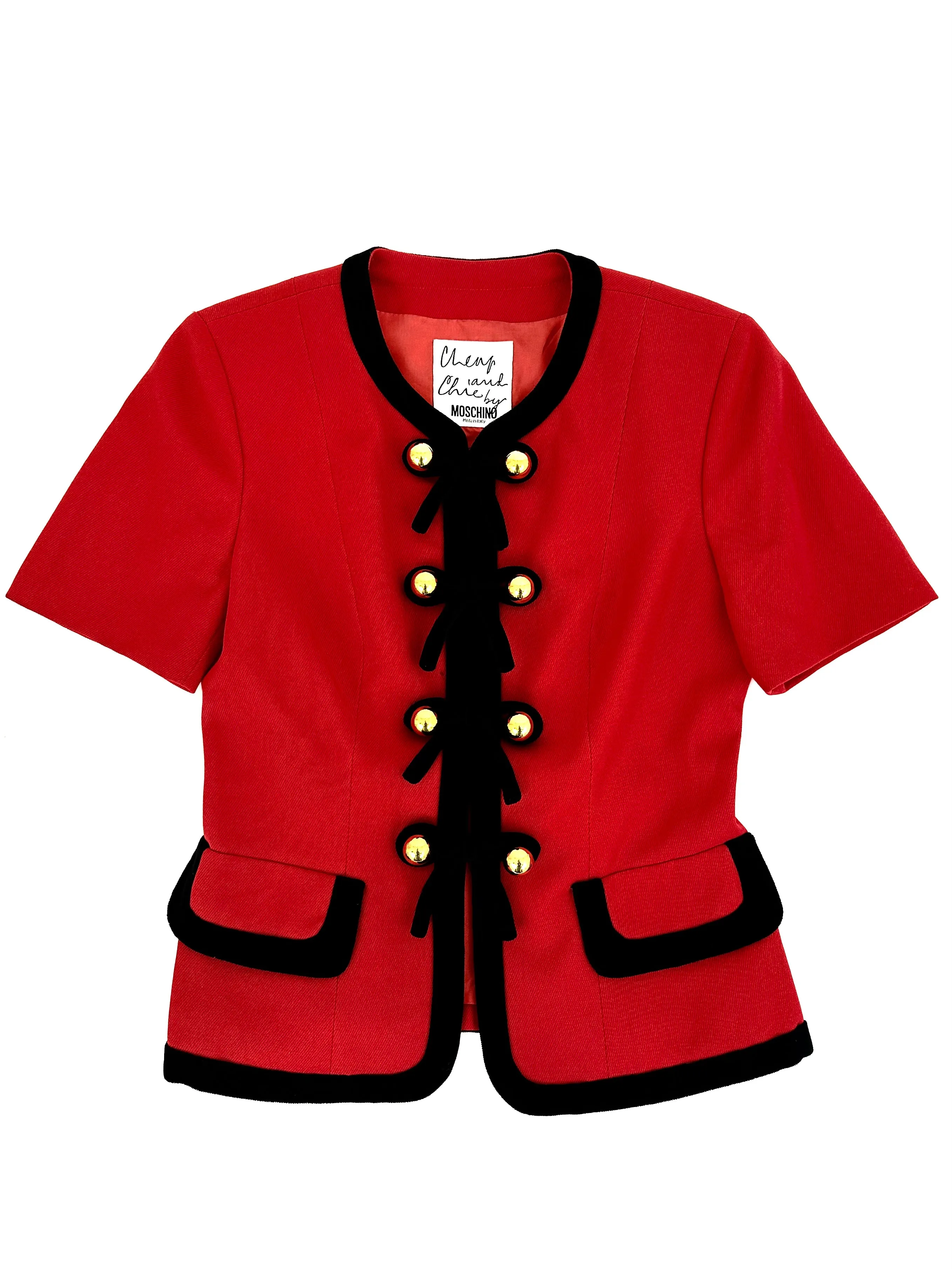 Cheap and Chic by Moschino Velour Bow Jacket
