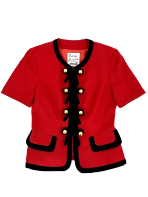 Cheap and Chic by Moschino Velour Bow Jacket