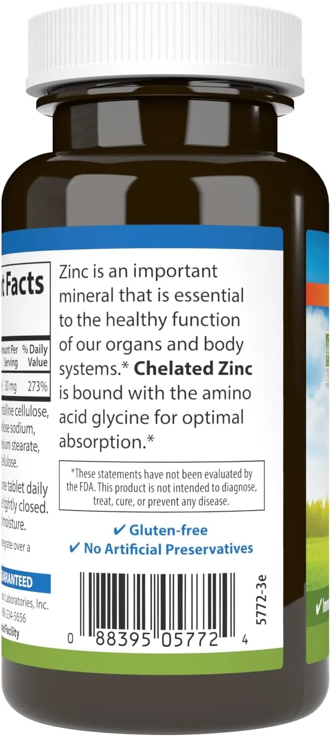 Chelated Zinc 250 tabs