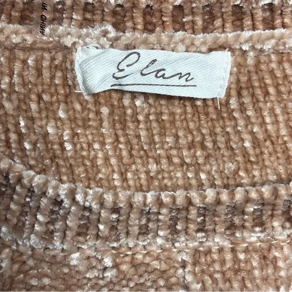 Chenille Cable Knit Sweater - Brown