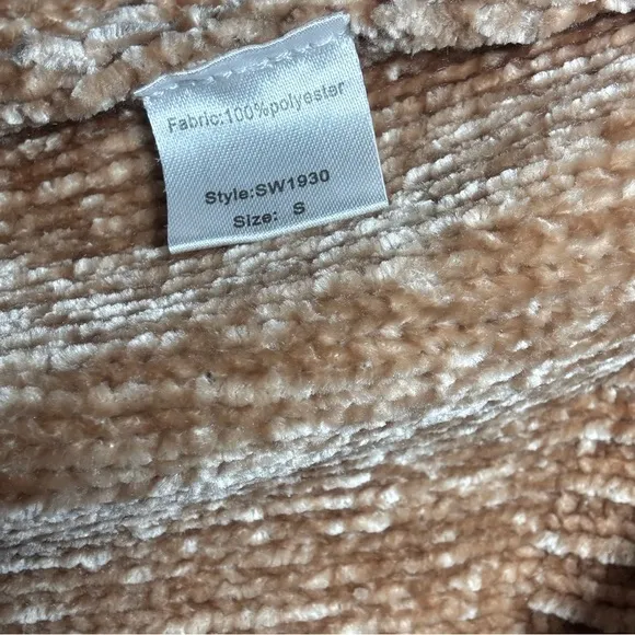 Chenille Cable Knit Sweater - Brown