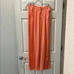 Chic Orange Wide-Leg Pants