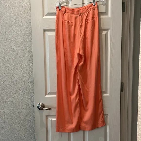 Chic Orange Wide-Leg Pants