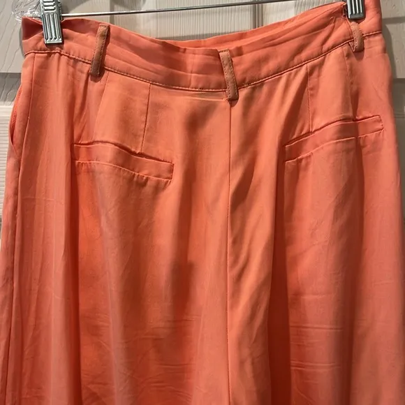 Chic Orange Wide-Leg Pants