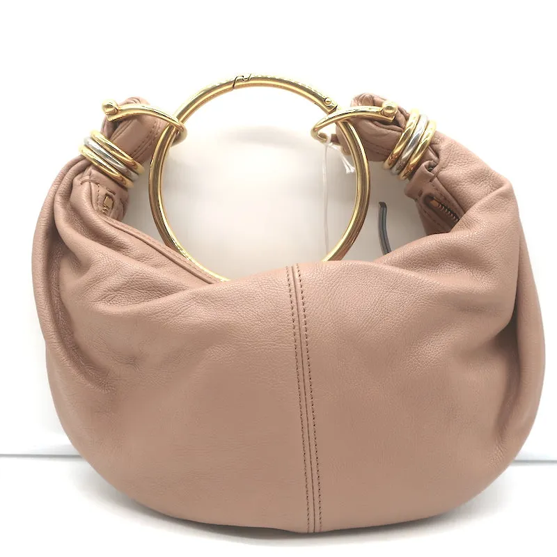 Chloe Small Bracelet Hobo Bag Woodrose Leather Crossbody NEW