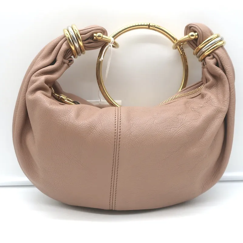 Chloe Small Bracelet Hobo Bag Woodrose Leather Crossbody NEW
