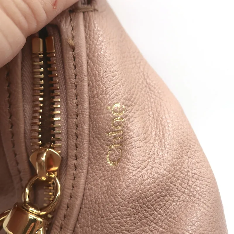 Chloe Small Bracelet Hobo Bag Woodrose Leather Crossbody NEW