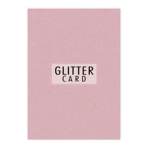 Chloes Creative Cards A4 Glitter Card - Rose Quartz