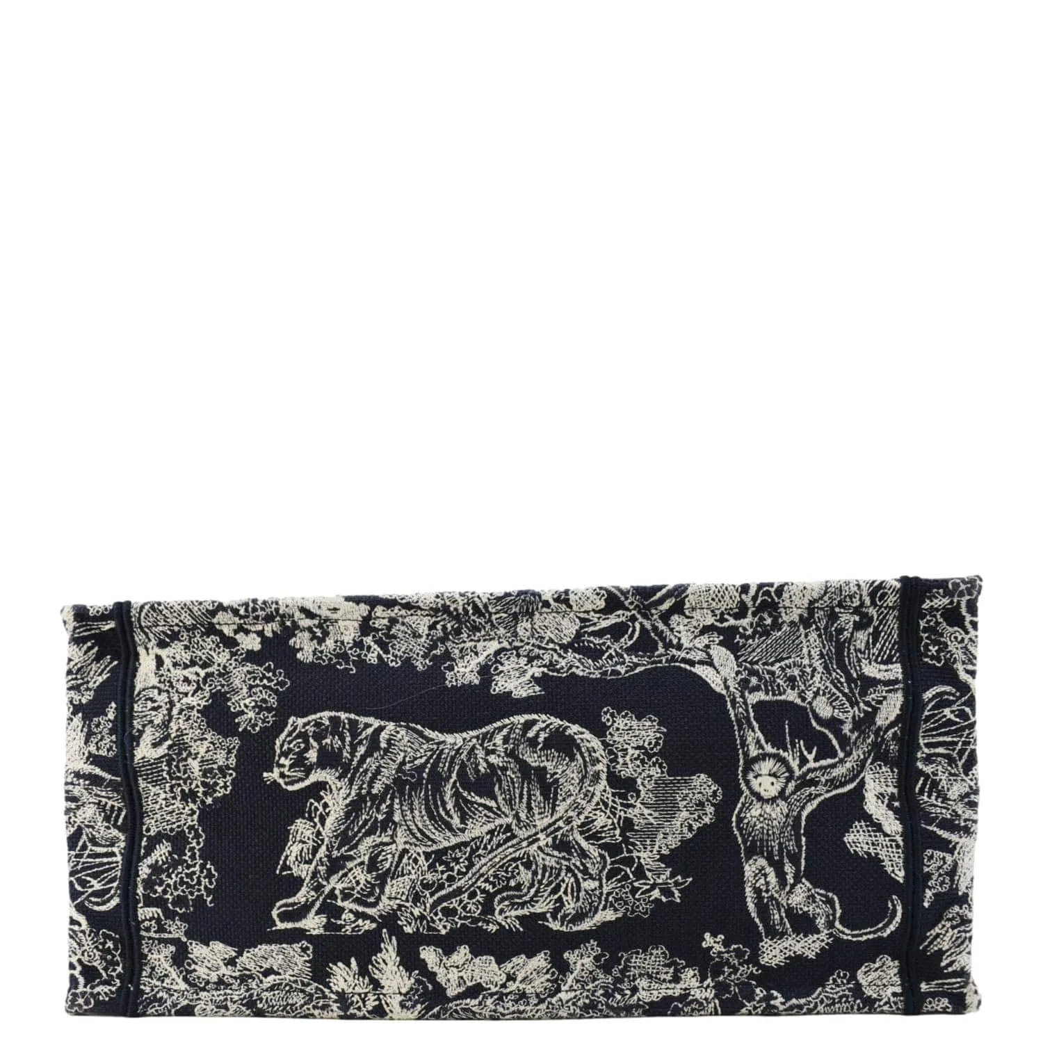 CHRISTIAN DIOR  Book Medium Toile De Jouy Reverse Embroidery Tote Blue