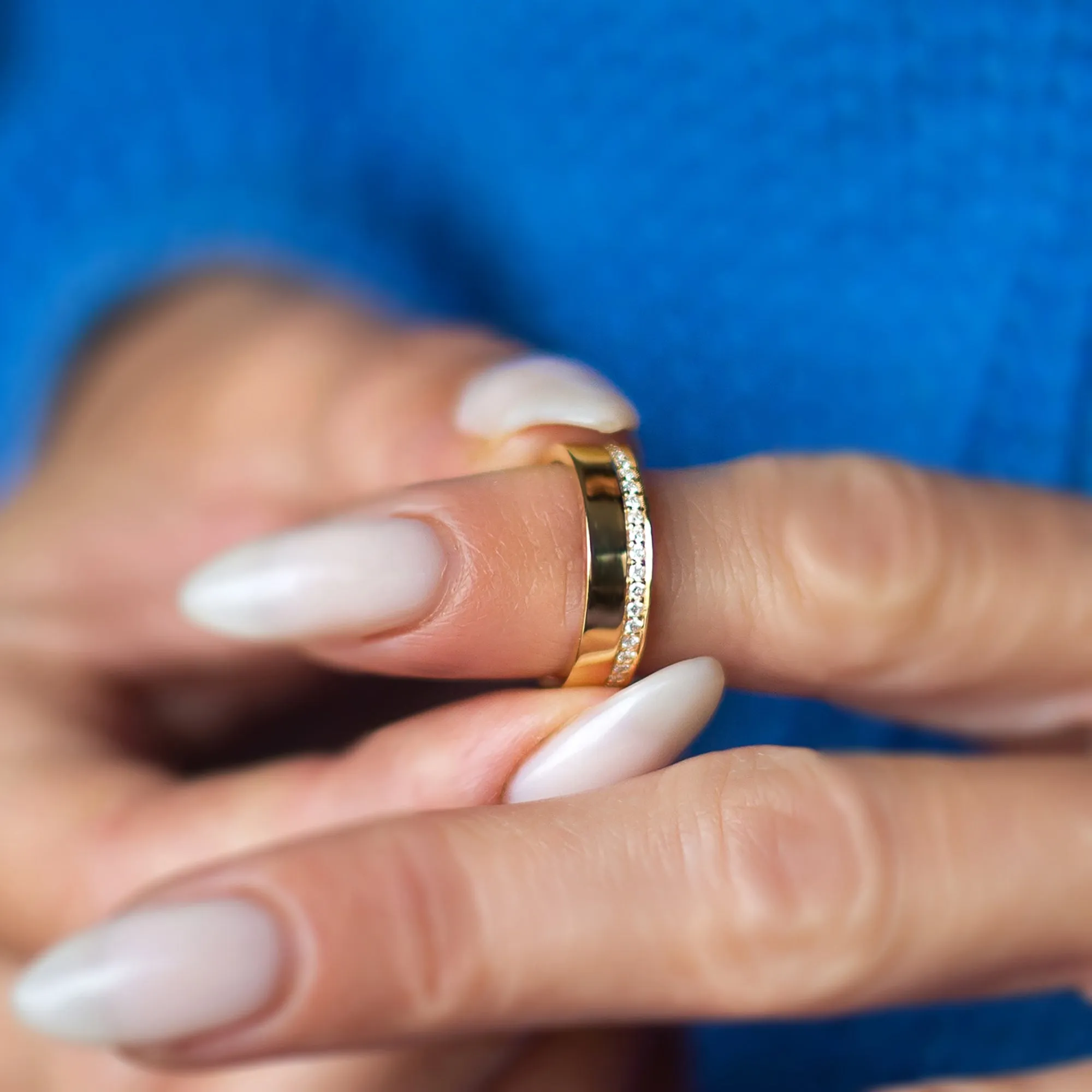 Cigar Eternity Ring- 5mm Wide