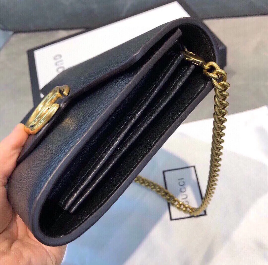 Classic Alphabet Buckle Leather Crossbody Bag Shoulder Bag