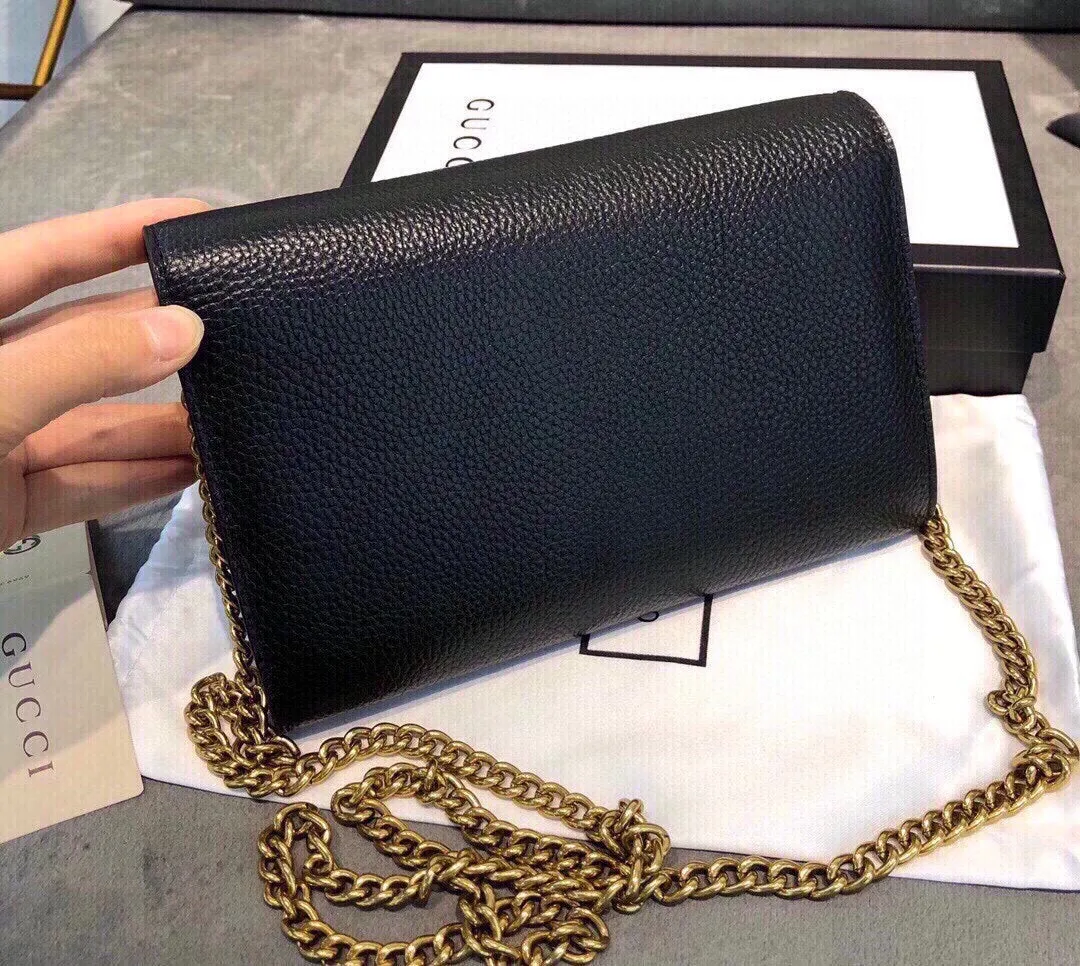 Classic Alphabet Buckle Leather Crossbody Bag Shoulder Bag