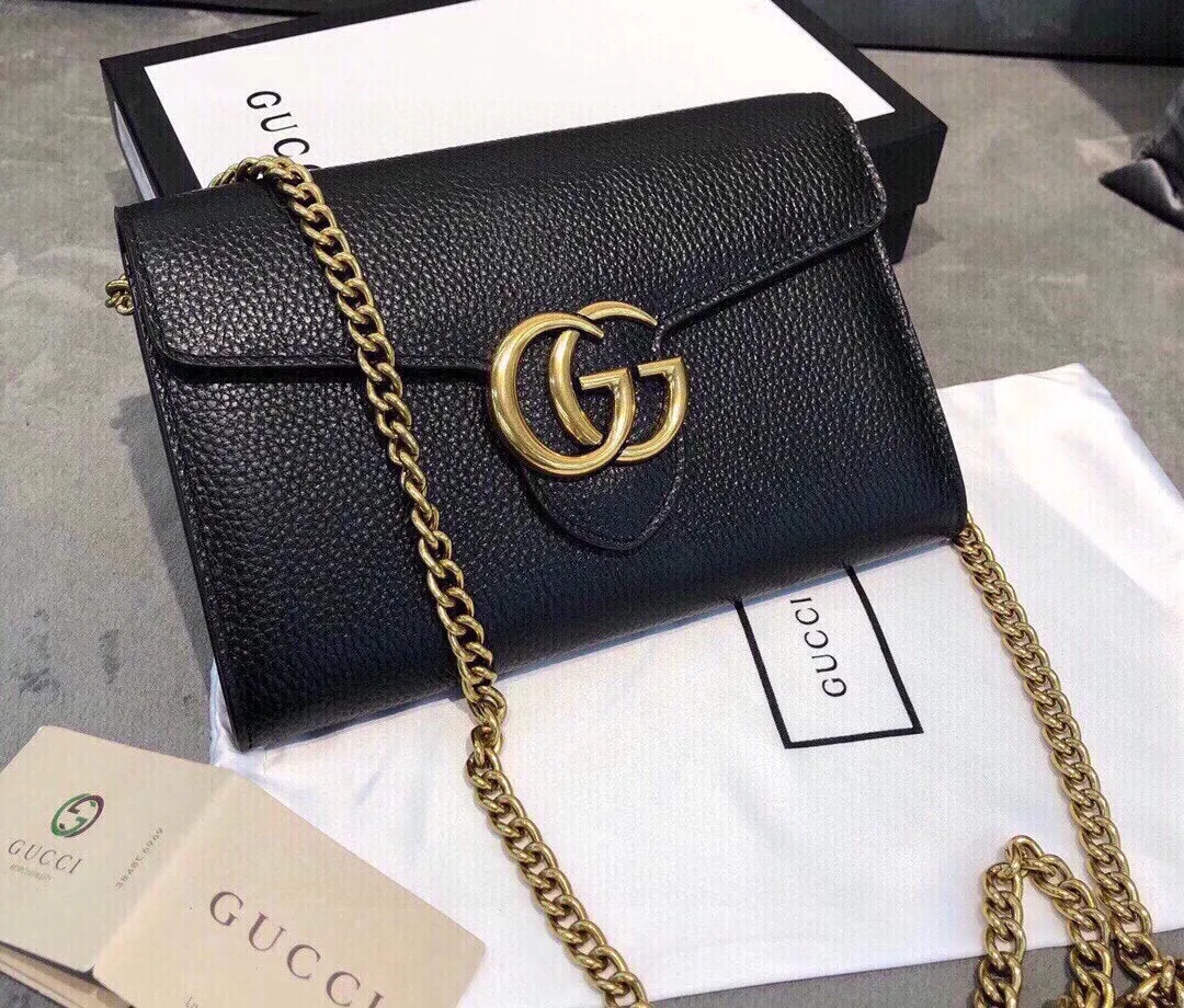 Classic Alphabet Buckle Leather Crossbody Bag Shoulder Bag
